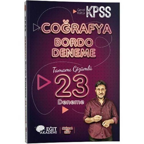KPSS Lisans Önlisans Ortaöğretim Coğrafya Bordo 23 Deneme Mehmet Eğit