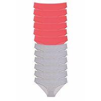 12 adet Süper Eko Set Likralı Kadın Slip Külot Fuşya Gri