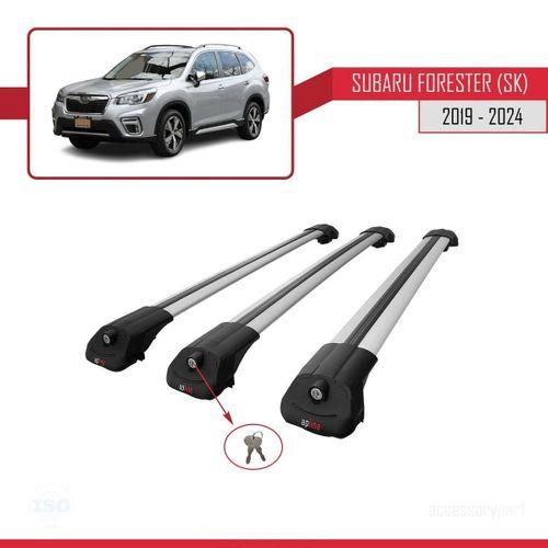Subaru Forester (SK) 2019 ve Sonrası ile uyumlu ACE-1 Ara Atkı Tavan Barı GRİ 3 ADET BAR