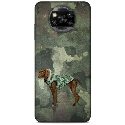 Xiaomi Redmi Poco X3 Kılıf Köpek Kıyafetleri (49) Ultra Silikon Kılıf Kamuflaj Mont