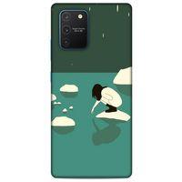 Samsung Galaxy S10 Lite Kılıf Depresyon (8) Baskılı Kılıf Siyah Kahverengi