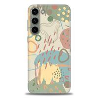 Samsung Galaxy S23 Kılıf HD Baskılı Kılıf - Renkli Tuval + Tam Ekran Koruyucu