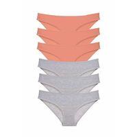 6 adet Süper Eko Set Likralı Kadın Slip Külot Pudra Gri