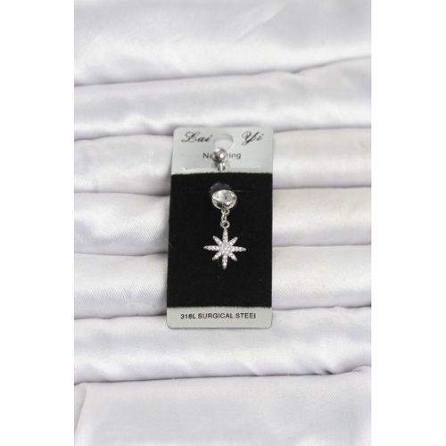 316L Cerrahi Çelik Sallantılı Kutup Yıldızı Model Göbek Piercing