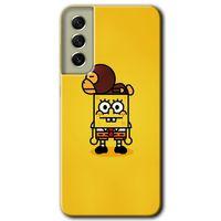 MRCİLETİSİM Samsung Galaxy S21 FE Kılıf HD Desen Baskılı Arka Kapak + Temperli Cam - Sünger Bob