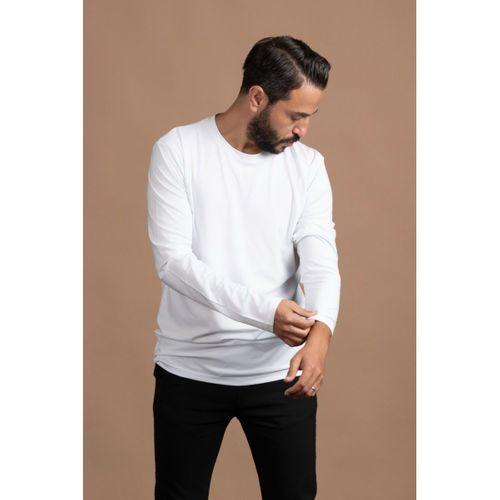 Regular Fit Bisiklet Yaka Rayon Kumaş Full Likralı Uzun Kol Sweatshirt
