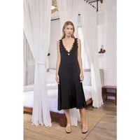 Göğüs Ve Sırt Dekolteli Dantelli Saten Gecelik