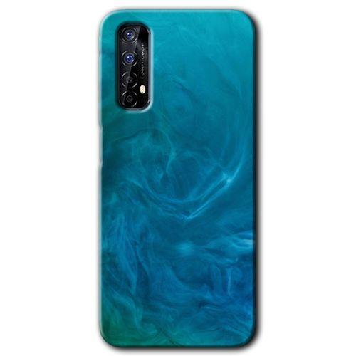 Realme 7 Kılıf HD Desen Baskılı Arka Kapak - Mavi Aura + Kırılmaz Cam