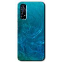 Realme 7 Kılıf HD Desen Baskılı Arka Kapak - Mavi Aura + Kırılmaz Cam