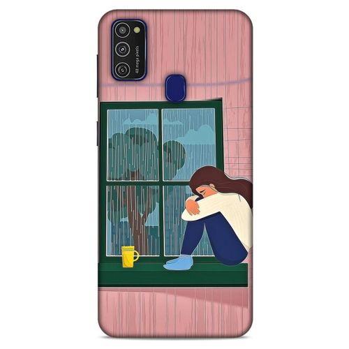 Samsung Galaxy M21 Kılıf Depresyon (18) Telefon Kılıfları Pembe Yeşil