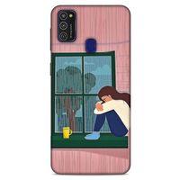 Samsung Galaxy M21 Kılıf Depresyon (18) Telefon Kılıfları Pembe Yeşil