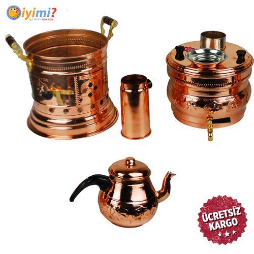 İyimi Bakır Semaver Odun Kömür Semaveri