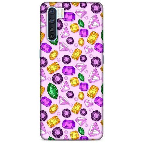 Oppo A91 Kılıf Baskılı Özel Seri Taşlı (50) Shockproof Kılıf