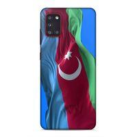 Samsung Galaxy A31 Uyumlu Kılıf Azarbaijan (6) Silikon Kılıf Dalgalanan Bayrak