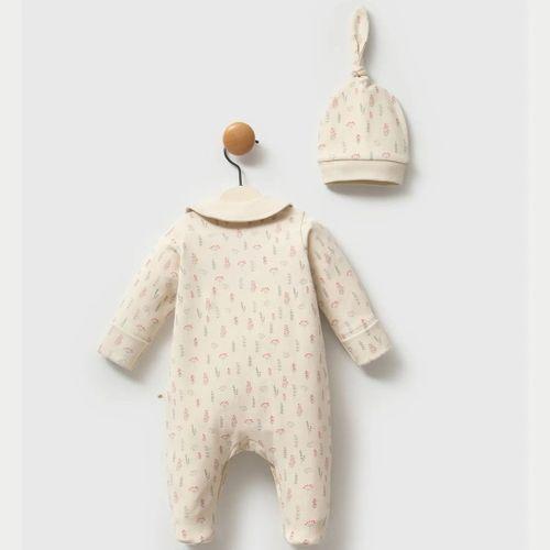 Moi Noi Moi Noi Kokina Şapkalı Tulum MNB1259 Bej