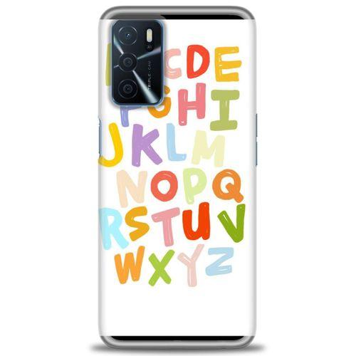 Oppo A16 Kılıf HD Baskılı Kılıf - Alfabe + Tam Ekran Koruyucu