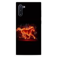 Lopard Samsung Galaxy Note 10 Uyumlu Kılıf FireX (28) Arka Kapak Ateşli At
