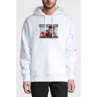 Mike Tyson Tragic Hero By Leslie Baskılı Beyaz Erkek Kapşonlu Sweatshirt