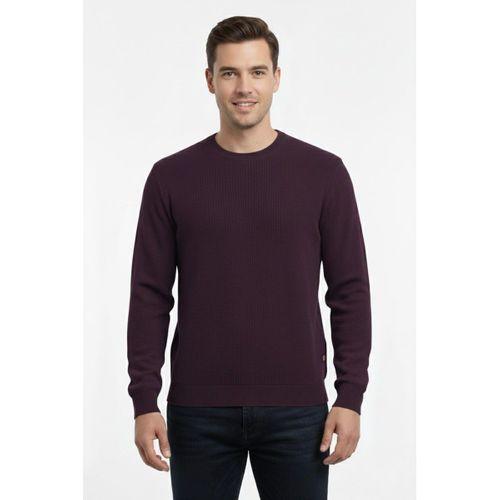 Erkek Sıfır Yaka Kazak Petek Örgü Klasik Kalıp 7002 BGL-ST04928