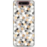 Mermer Desenli (50) Tema Shockproof Kılıf Koyu Gri Samsung Galaxy A80 Kılıf