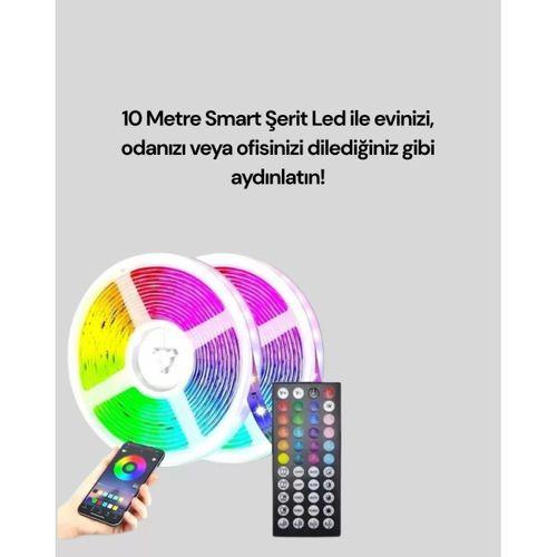 Sese Duyarlı 10m Smart Şerit Led Ios Android Kontrollü Rgb Işık