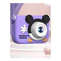 Mini 1080p Hd Çocuk Kamera Dijital Fotoğraf Makinesi 2.0 Inç Ekran 5 Adet Oyun Mor