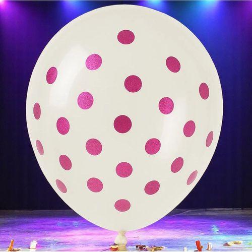 VIP YÜKSEK KALİTE 100 ADET ŞEFFAF PEMBE BALON PEMBE ŞEFFAF PULLU BALON PEMBE PULLU DEKORASYON BALONU