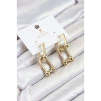 Gold Renk VIP Seri Tifani Zirkon Taşlı Kadın Küpe