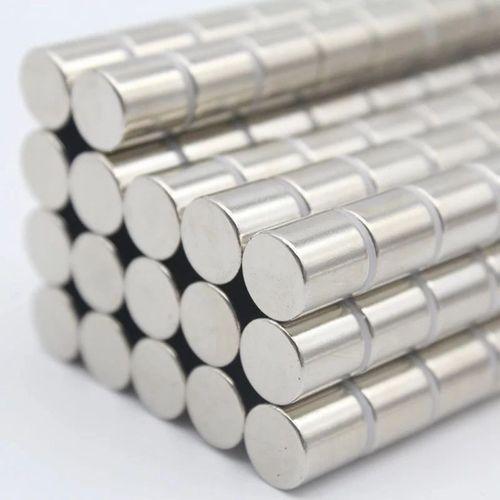 1 Adet 4x4 Mm Yuvarlak Neodyum Mıknatıs N35 Güçlü Magnet Nikel Kaplama