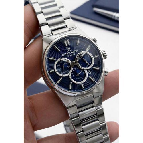 Daniel Klein Erkek Kol Saati 30 Metre Suya Dayanıklı Çelik Kordon + Bileklik Hediyeli VS.BLKT.0820