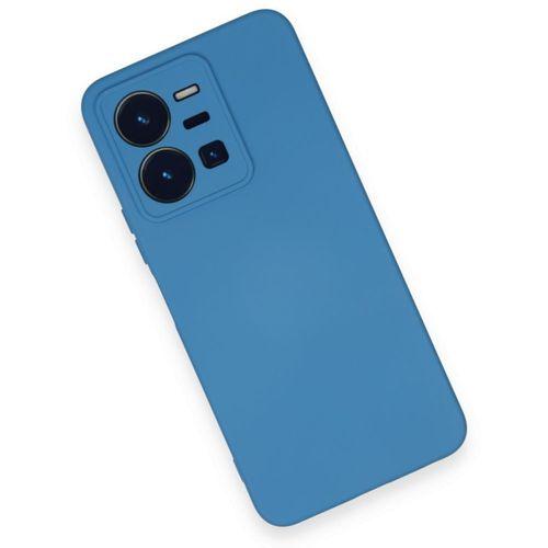 XD Vivo Y22S Kılıf Nano içi Kadife  Silikon - Mavi