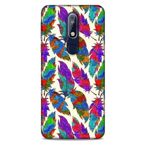 Nokia 7.1 Kılıf Desenli Özel Seri Tüyler (34) Slim Armor Kılıf