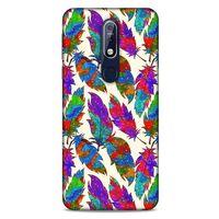 Nokia 7.1 Kılıf Desenli Özel Seri Tüyler (34) Slim Armor Kılıf