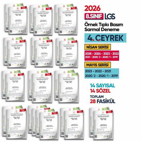 2026 8 Sınıf LGS Son 4 ÇEYREK Nisan-Mayıs Ayı MEB Örnek Soru Tıpkı Basım Sarmal Deneme Paketi Çözüml