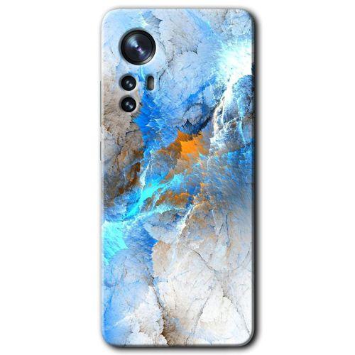 Xiaomi Mi 12 Kılıf HD Desen Baskılı Arka Kapak - Mavi Buzul