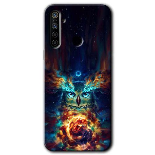 MRCİLETİSİM Huawei P40 Lite E Kılıf Baskılı Kapak - Ballı Baykuş + 5D Tam Kaplayan Cam