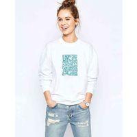 Love Joy Peace Baskılı Beyaz Kadın Sweatshirt