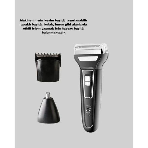 İnsua 3 Başlıklı Profesyonel Tıraş Makinesi – Sıfır Kesim, Hassas Başlık, Güçlü Motor