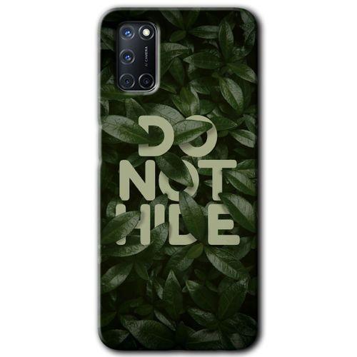 Oppo A92 Kılıf HD Desen Baskılı Arka Kapak + Temperli Cam - Do Not Hide