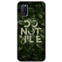 Oppo A92 Kılıf HD Desen Baskılı Arka Kapak + Temperli Cam - Do Not Hide