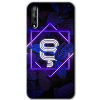 Huawei P Smart S Kılıf Kapak - Dark Neon Yaprak Ş Harfi +Hayalet Ekran Yandan Gözükmez
