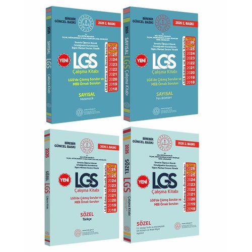 2026(Mart dahil)8 Sınıf LGS Çıkmış Soru ve MEB Örnek Soruları Çalışma Kitabı 4lü SET RENKLİ A4 Boyut