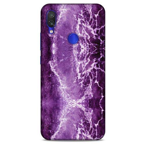 Mermer Desenli (18) Tema Telefon Kılıfları Mor Xiaomi Redmi Note 7 Kılıf