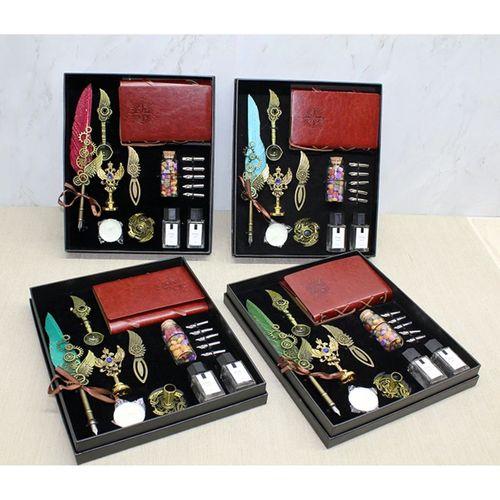 Deri Defterli Divit Hokka Ve Mühür Seti Model 1