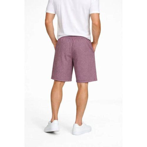 Erkek Pötikareli Şort – Beli Lastikli Bağcıklı, Cepli, Rahat Kesim Günlük Yazlık Şort - Gül Kurusu