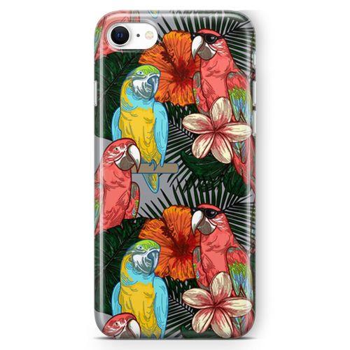 Apple iPhone SE 2020 Kılıf Dost Papağanlar Arka Kapak Koruma Desenli Full Koruyucu