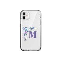 Mavi Kuş M Harfli iPhone 11 Şeffaf Kılıf