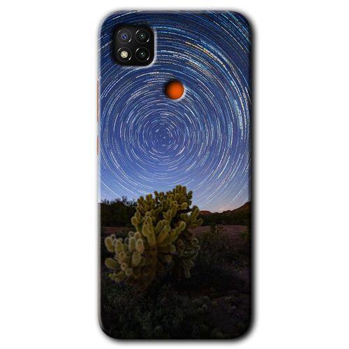 BeRa Aksesuar Xiaomi Redmi 9c Kılıf Baskılı Kapak - Eclipse Sky +Tam Kaplayan Mat Seramik