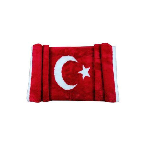 Oto Torpido Üstü Peluş Örtü Türk Bayrağı Desenli Tasarım