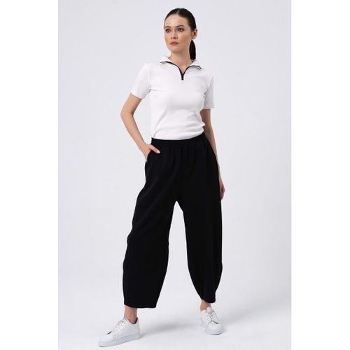 ALEXANDERGARDI BELİ LASTİKLİ BOL PAÇA PANTOLON (B22-14500)